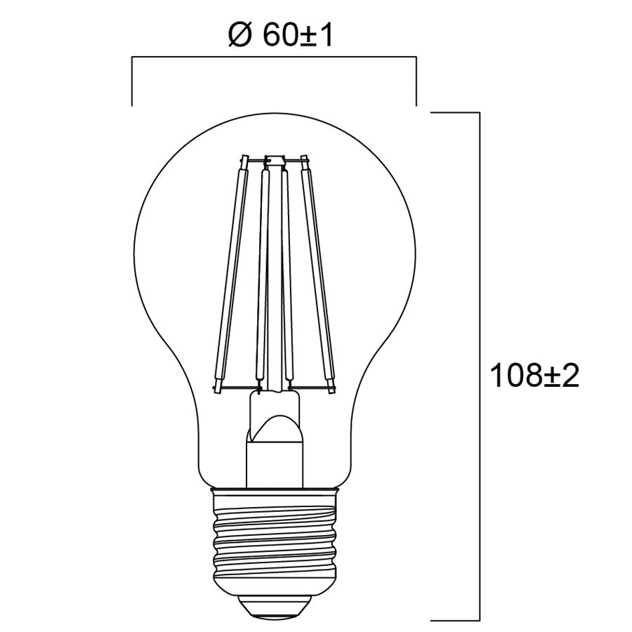 ToLEDo Retro GLS V5 ST DIM 1055LM E27 (2700K/4000K/6500K)