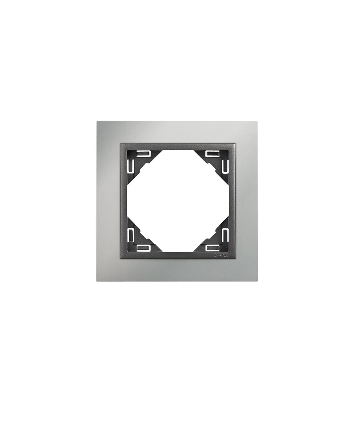 Espelho Simples Crómio/Gris