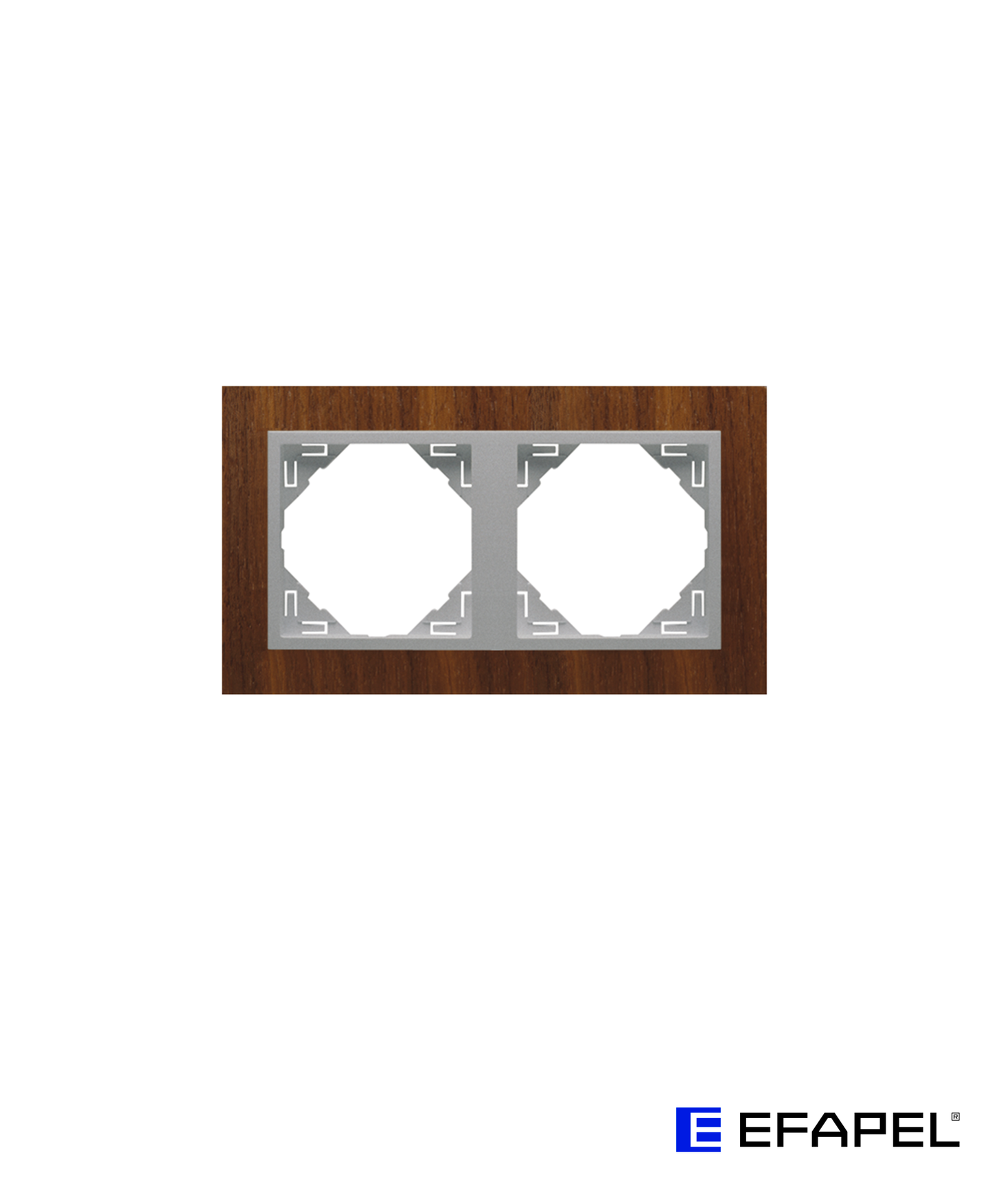 Espelho Duplo Nogueira/Alumina