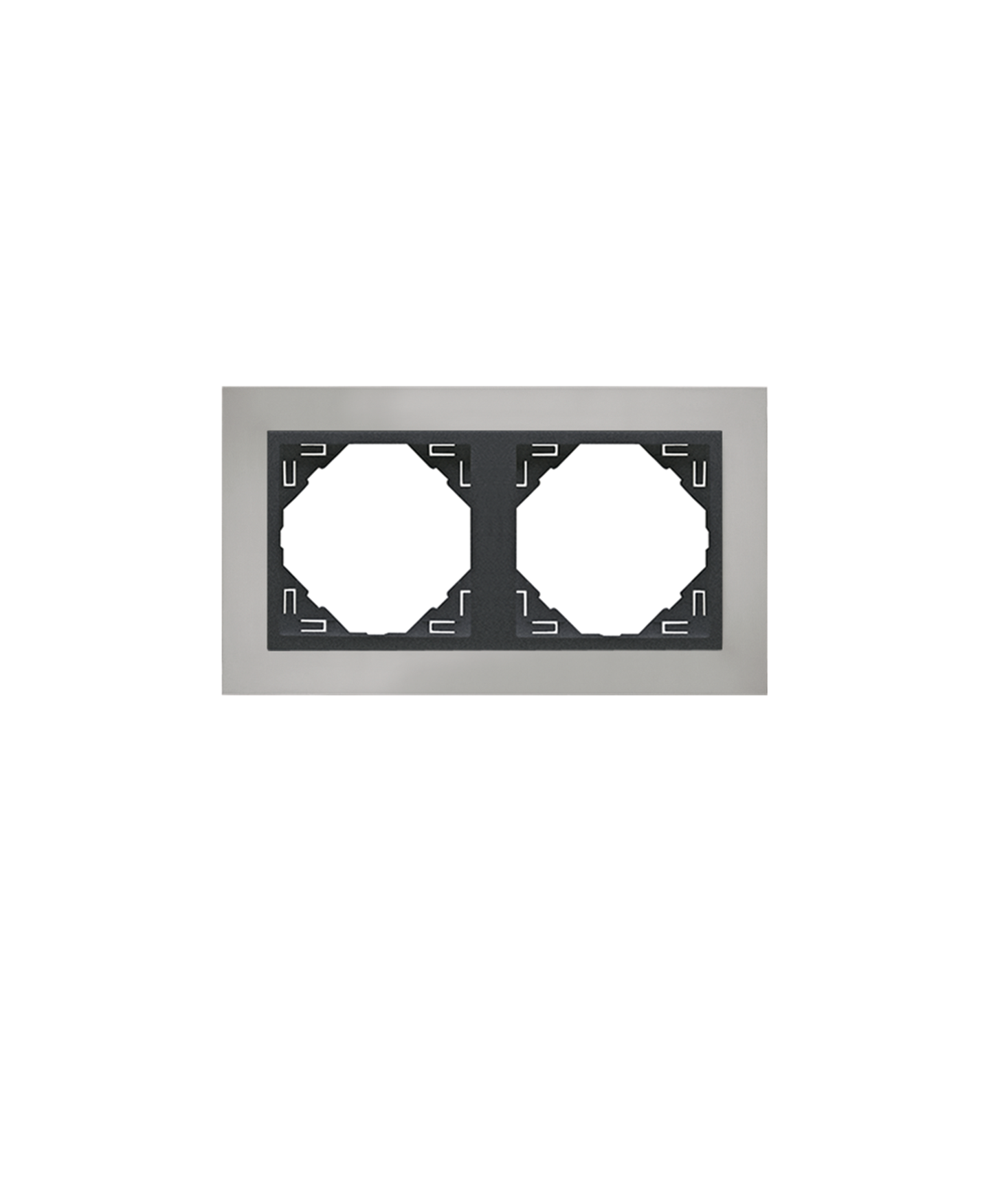 Espelho Duplo Crómio/Gris