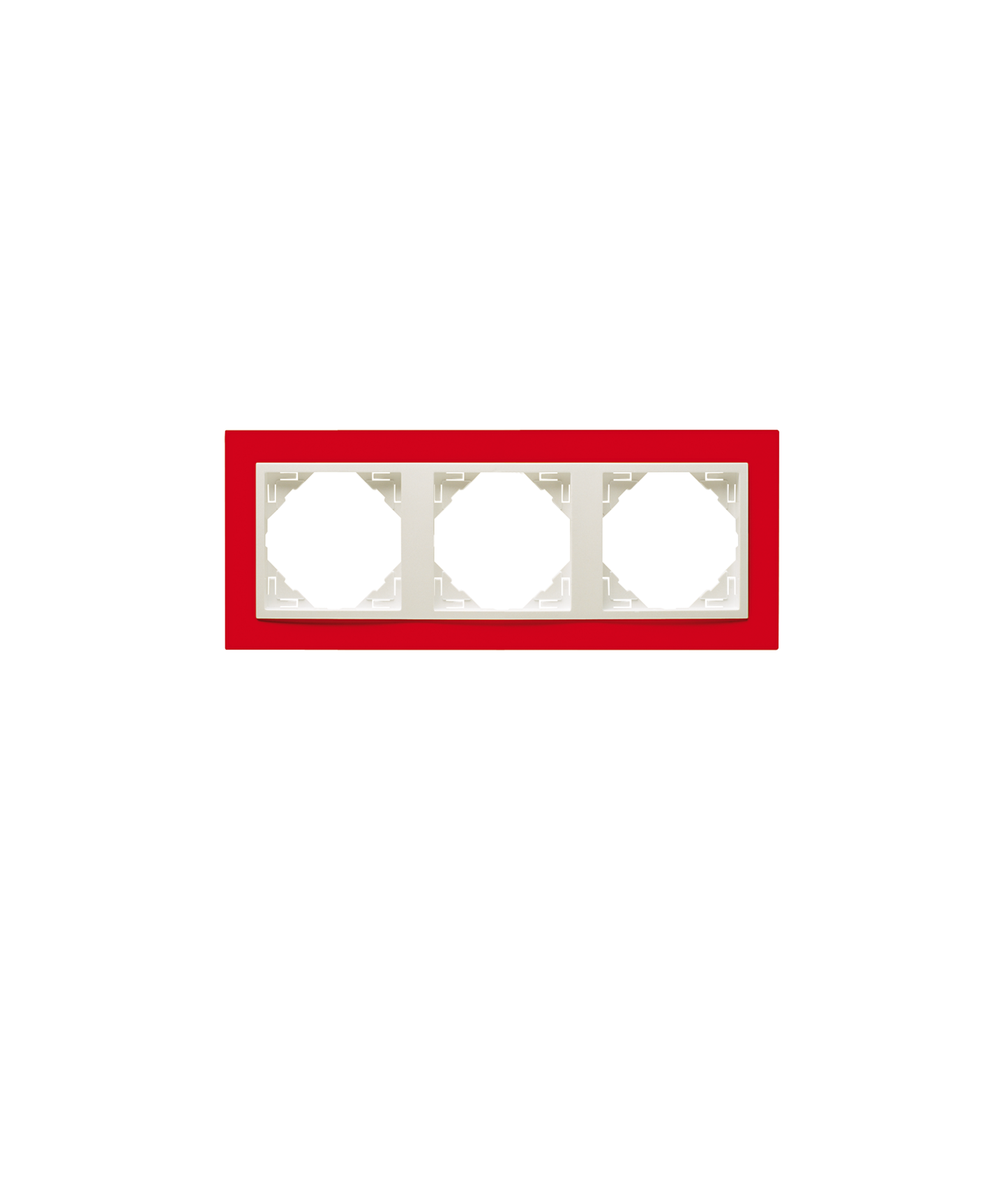 Espelho Triplo Vermelho/Gelo