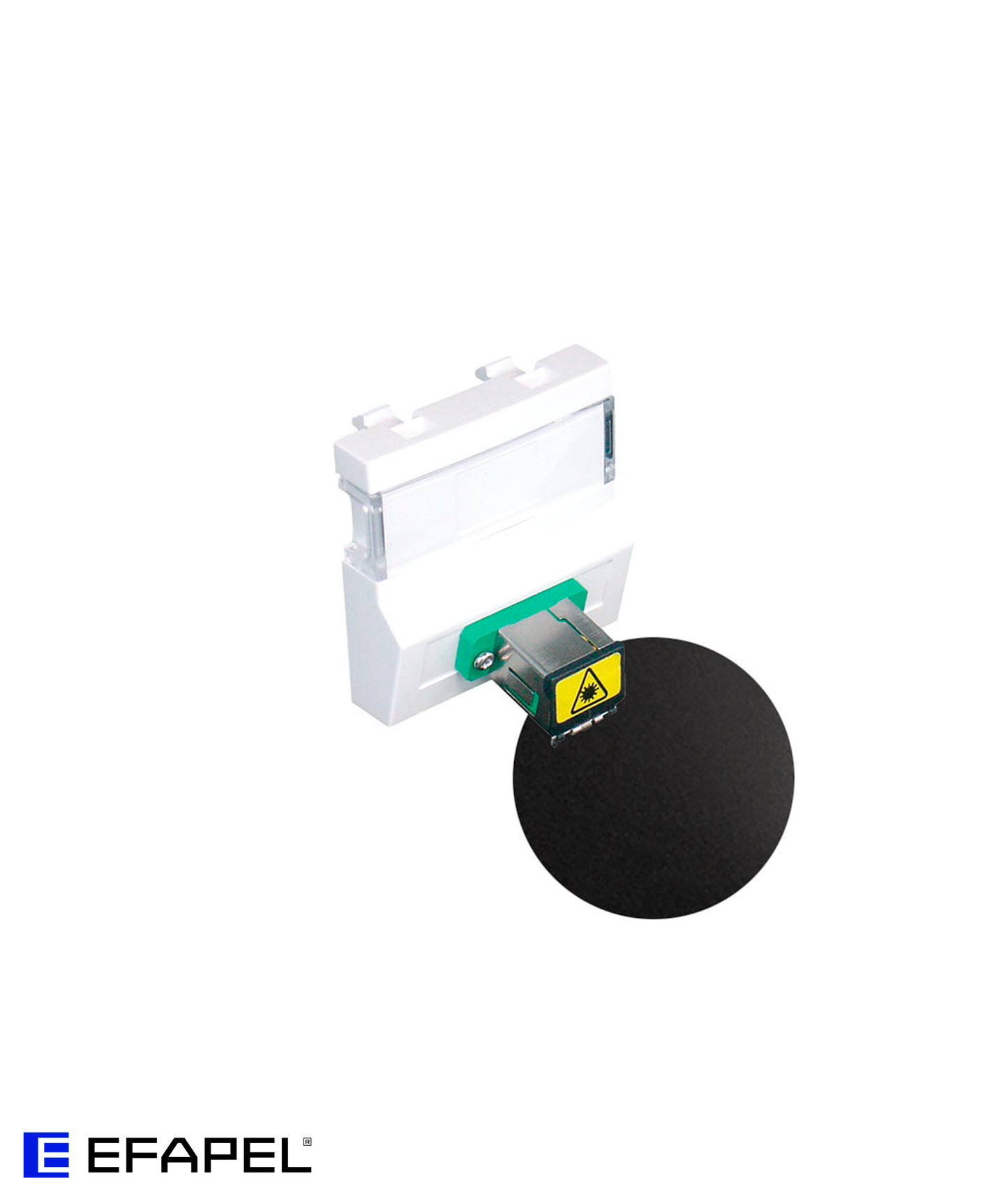 Módulo com Acoplador para Conetores de Fibra Ótica SC APC Simplex 2 Módulos