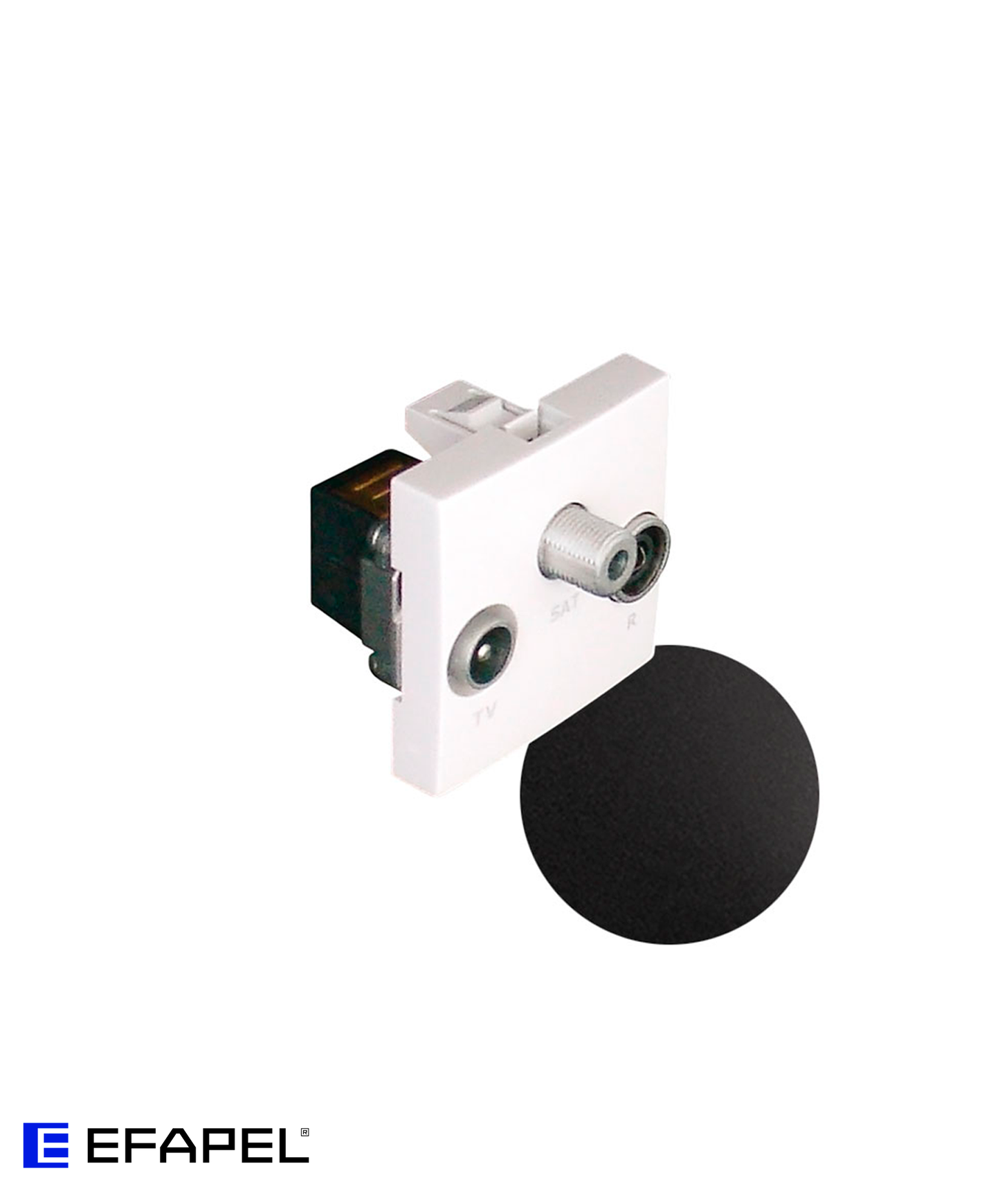 Tomada Rádio-Televisão-Satélite Terminal 2 Módulos