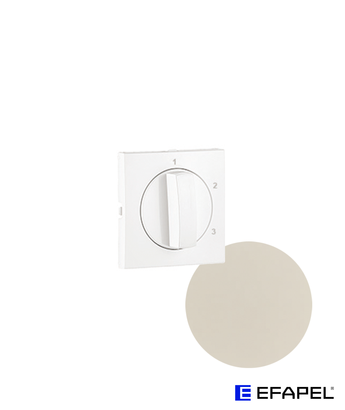 Centro para Interruptor Rotativo de 3 Posições