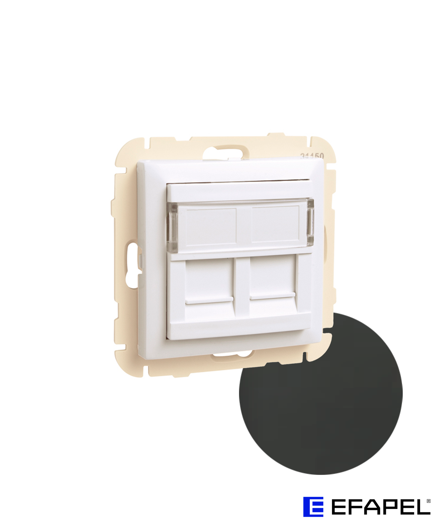 Aro com Módulo Duplo para Conetores RJ45