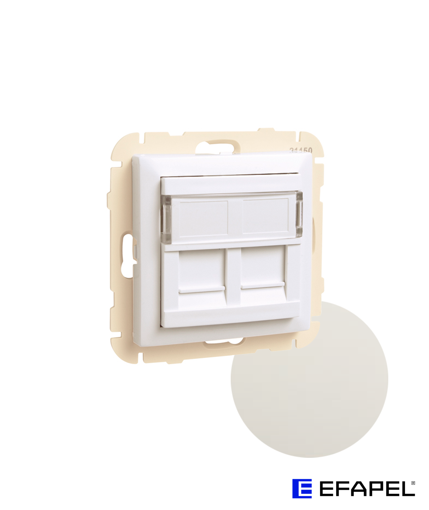 Aro com Módulo Duplo para Conetores RJ45