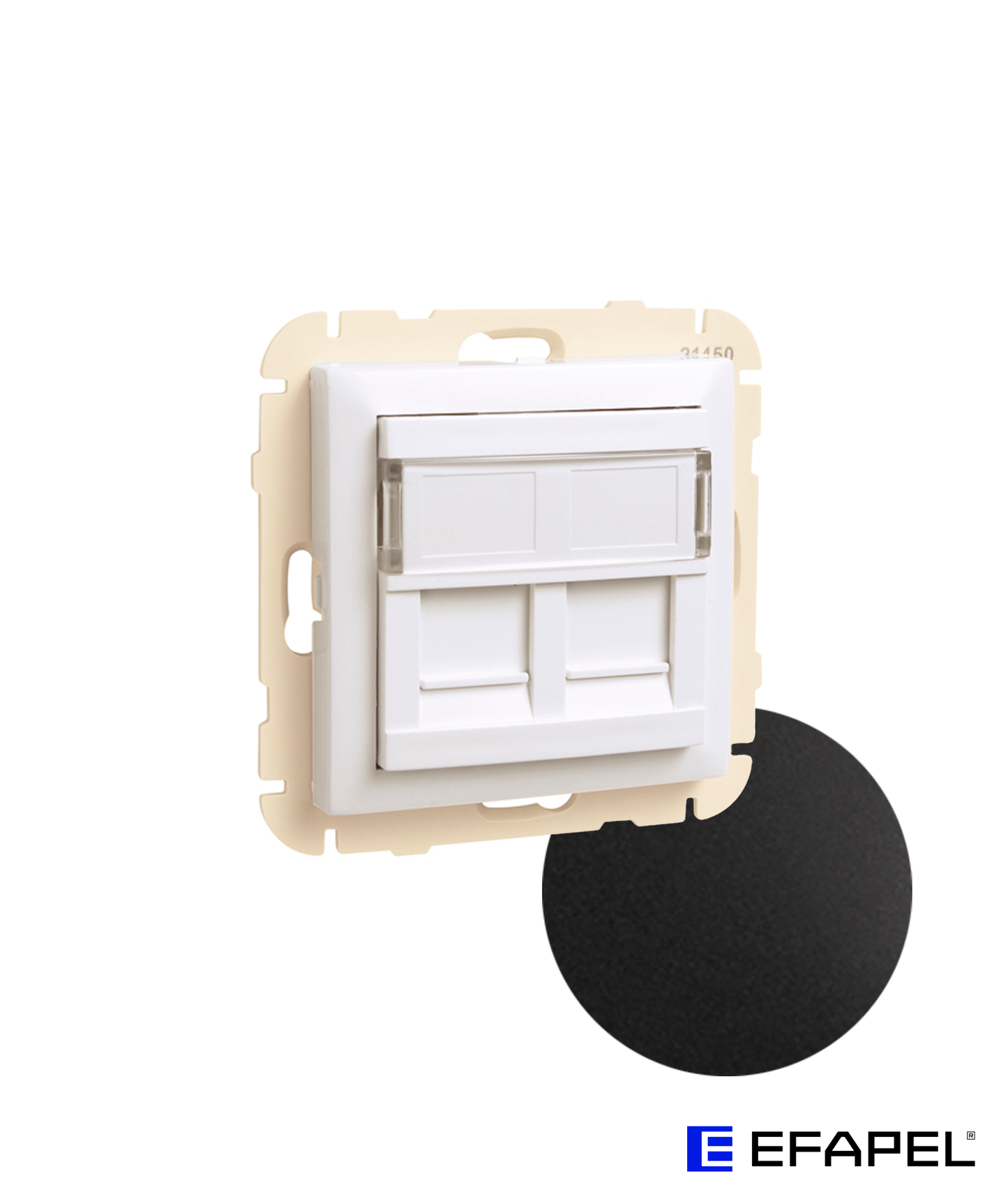 Aro com Módulo Duplo para Conetores RJ45