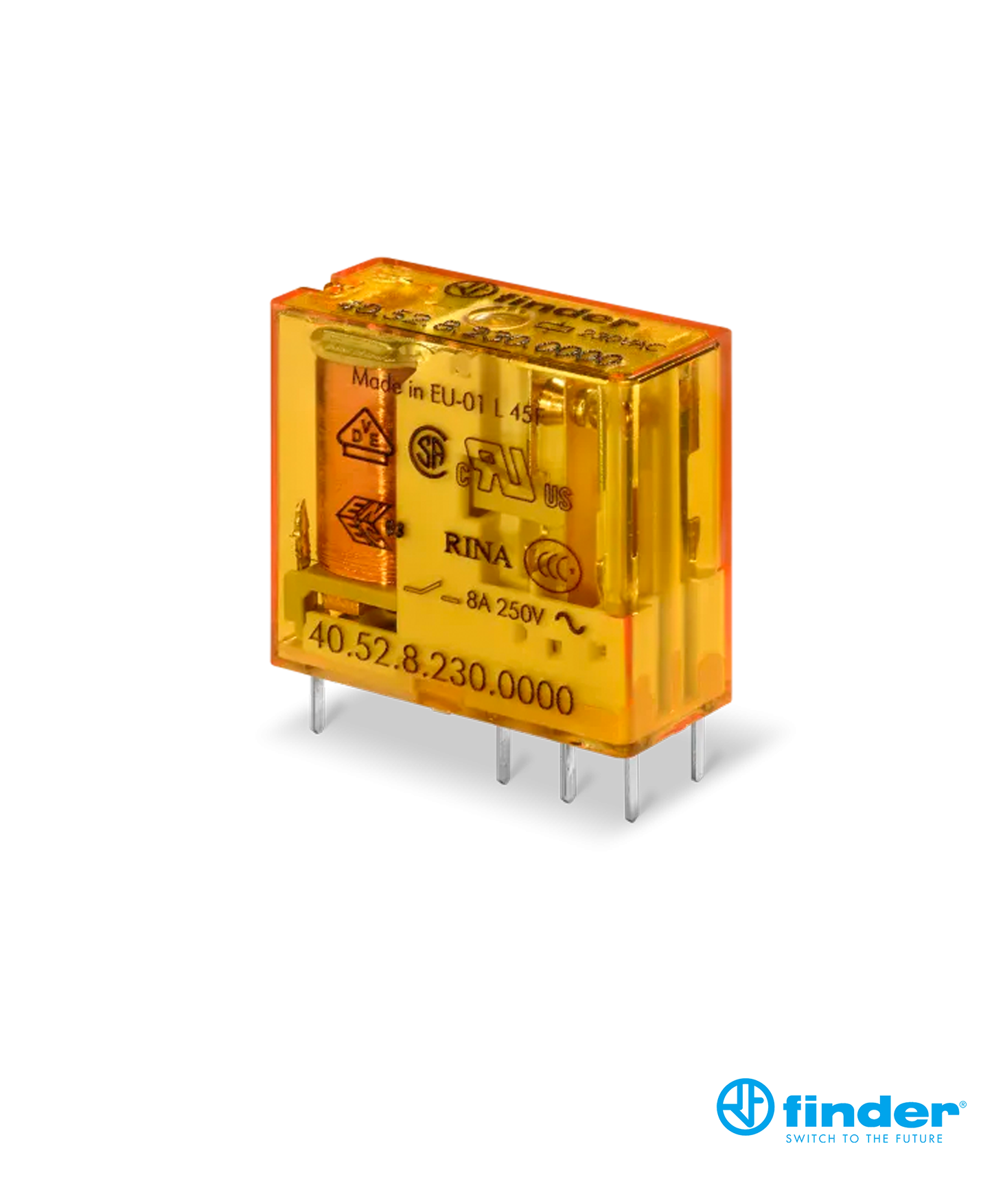 Relé 230V AC Finder c/2 Contactos