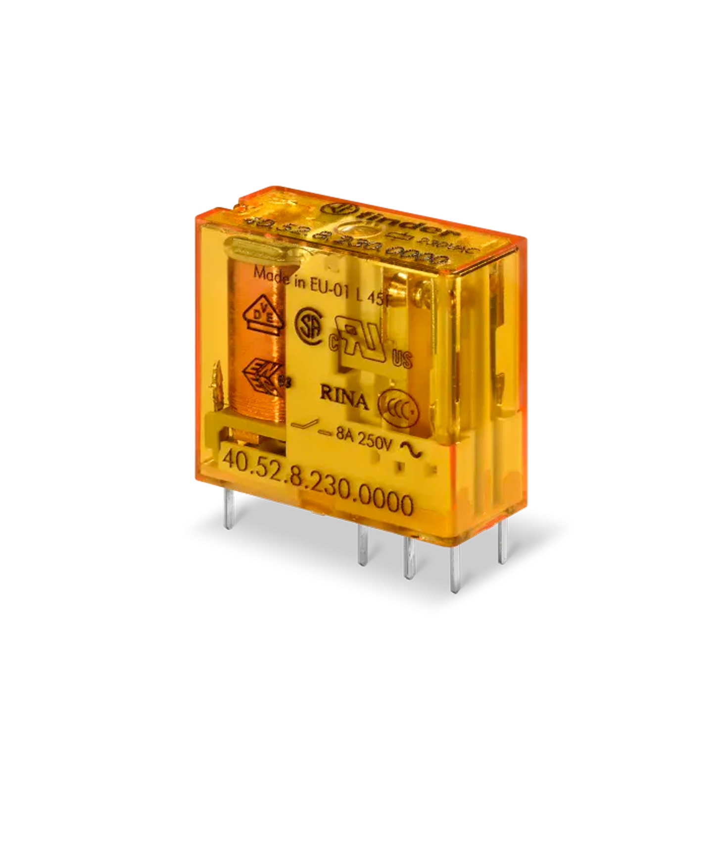 Relé 230V AC Finder c/2 Contactos