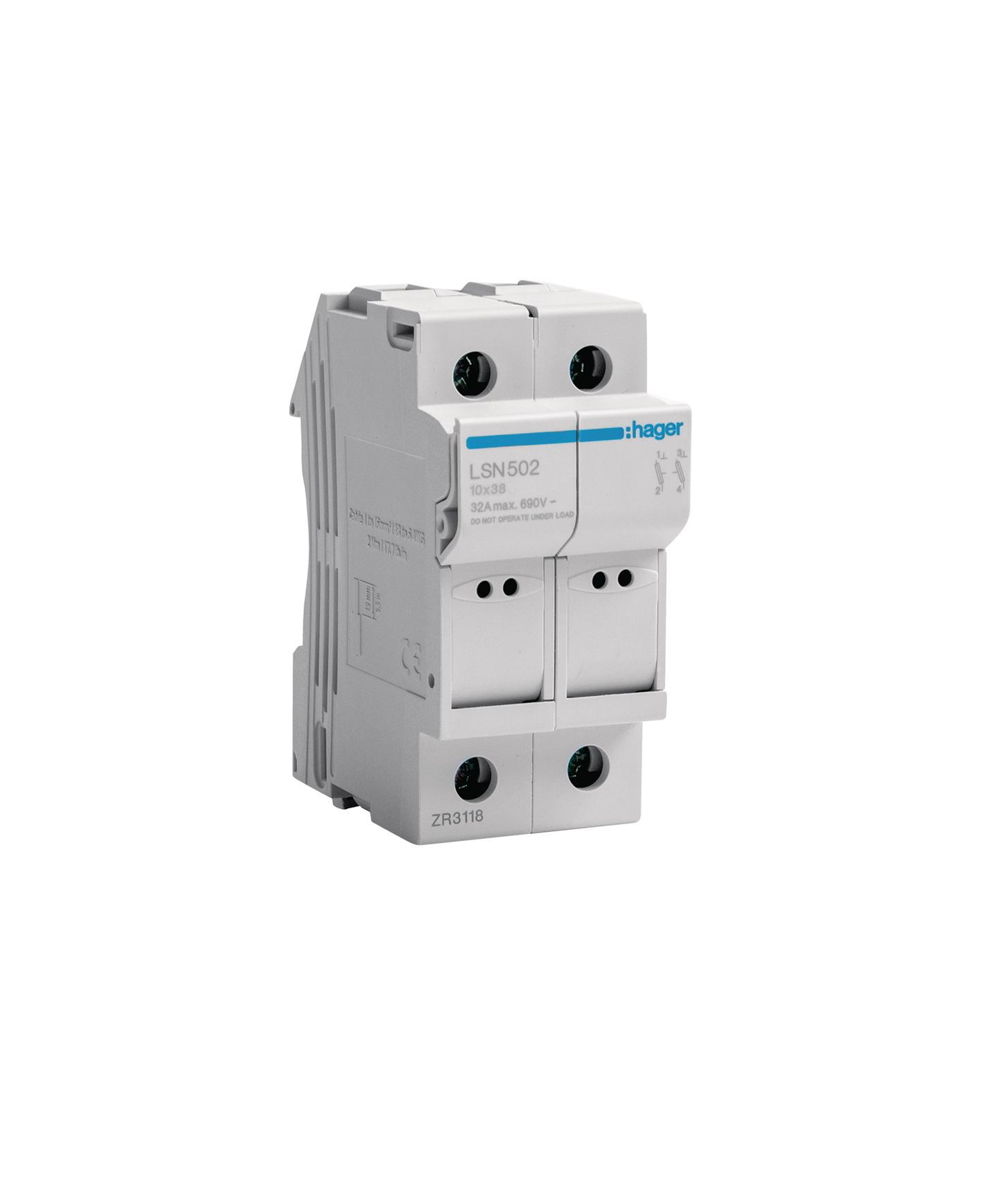 Corta-Circuitos 2P 32A 400V L38 2 Módulos