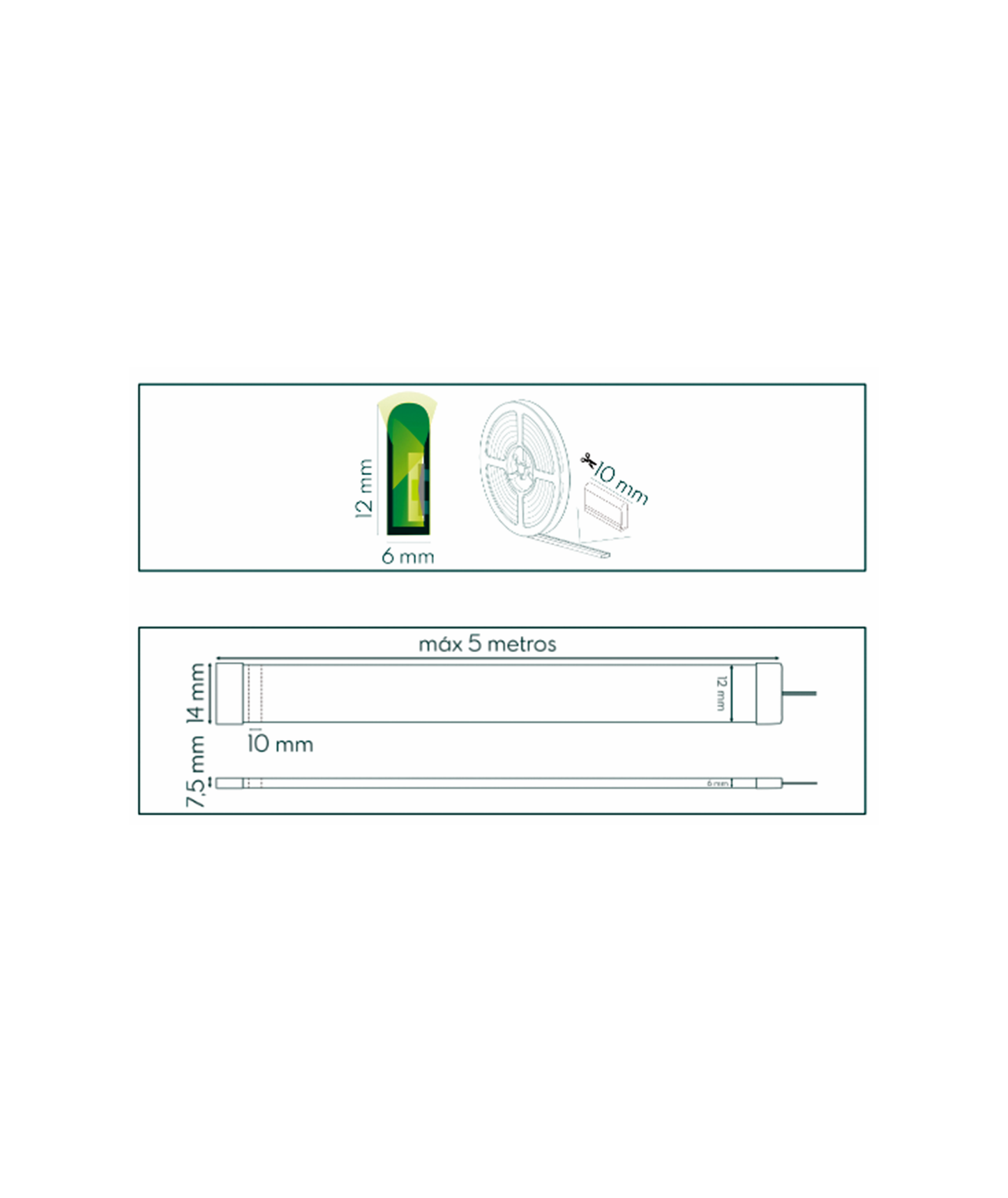 Fita Neon Mini-Cut 11W 12VDC IP65 (metro)