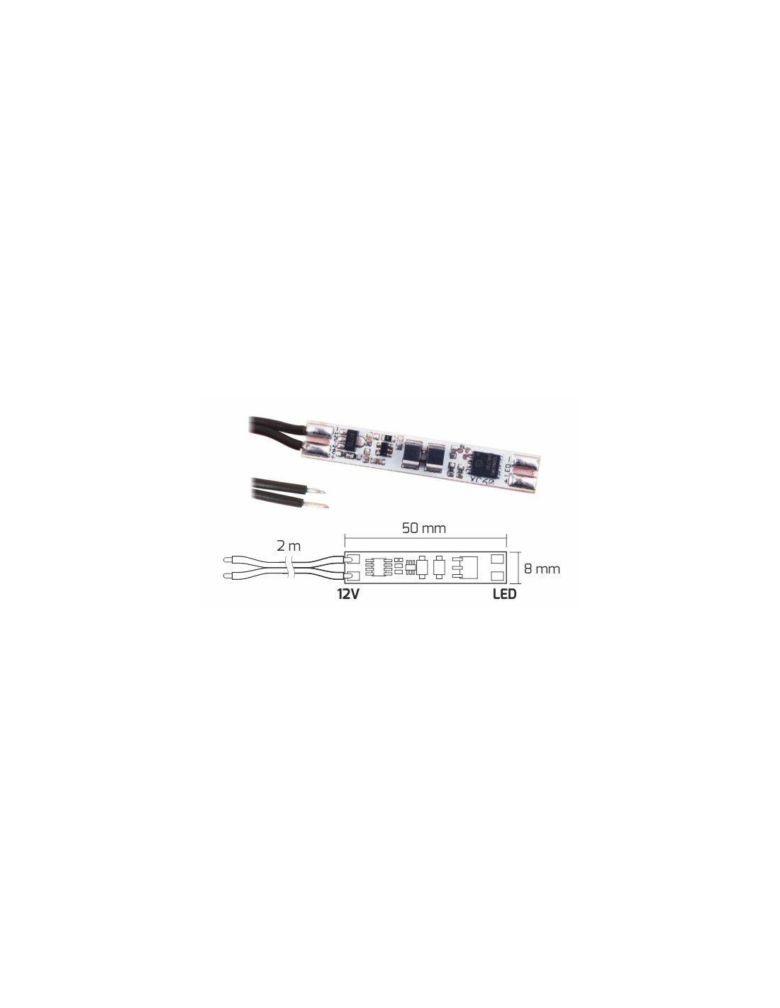 Interruptor para Perfil Touch XC60 12/24V 5A 60W