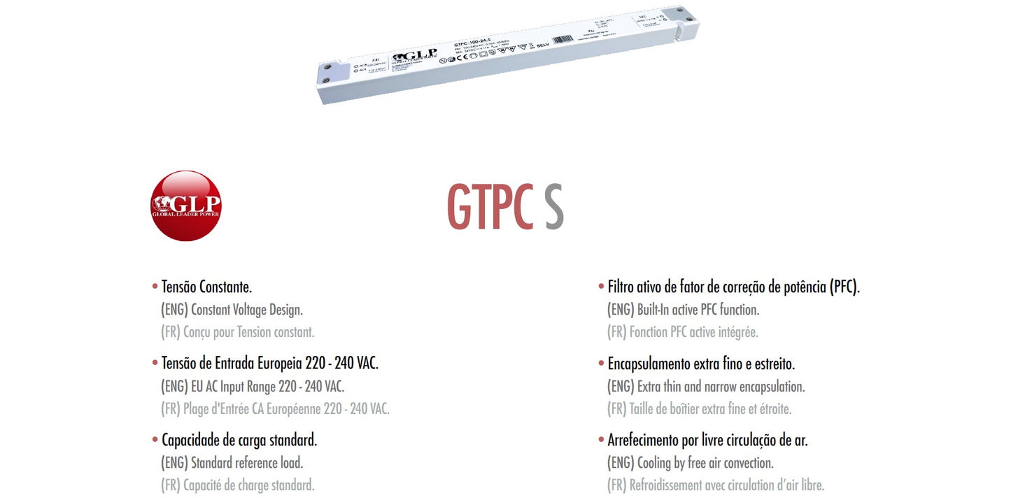 Fonte de Alimentação GTPC Slim - 24V