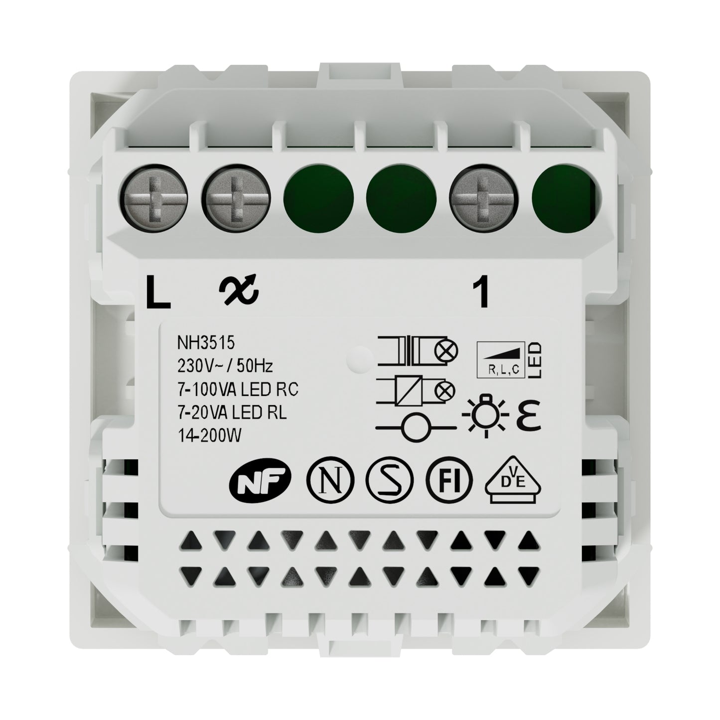 Regulador de Luz Botão de Pressão Nova Unica Wiser Branco