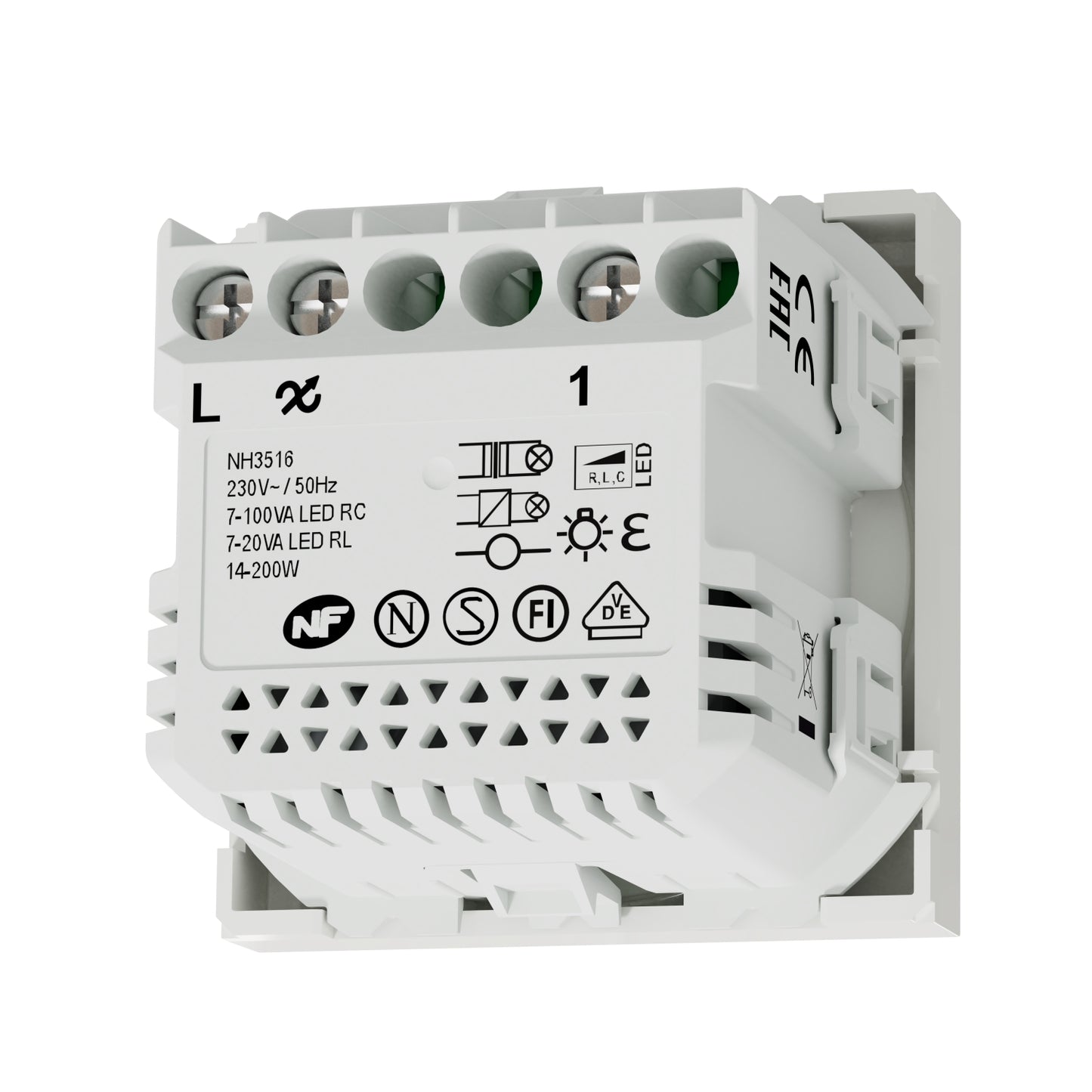 Regulador de Luz Rotativo Nova Unica Wiser Branco
