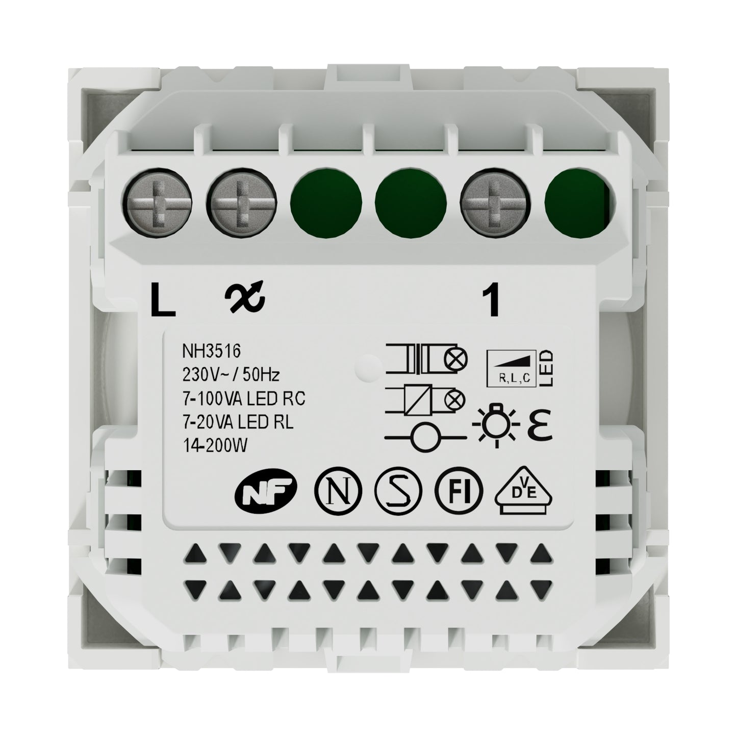 Regulador de Luz Rotativo Nova Unica Wiser Branco