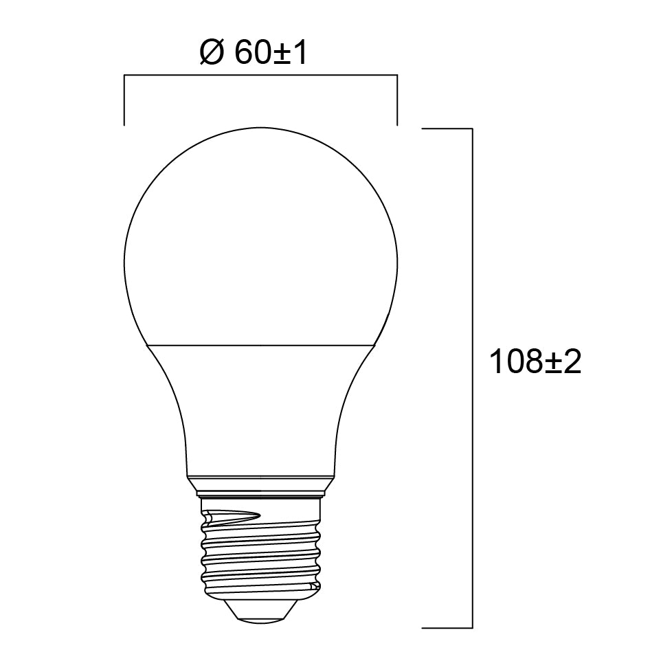 ToLEDo GLS 8W 806LM E27 (2700K/4000K/6500K)
