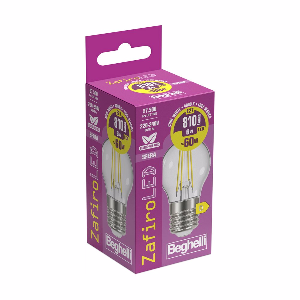 Sfera Zafiro LED 56458 800LM 6W E27 4000K