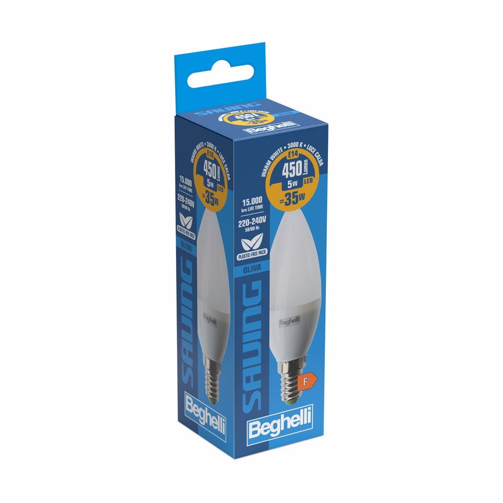 Oliva Saving LED 56980 5W E14 (3000K/4000K/6500K)