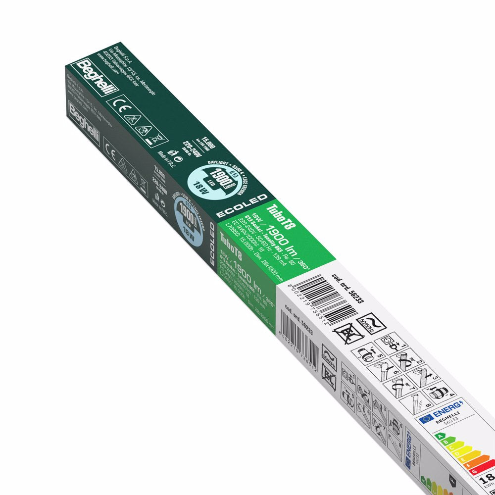 G13 Tubo T8 Eco LED Standard 56233 1200MM 18W 865