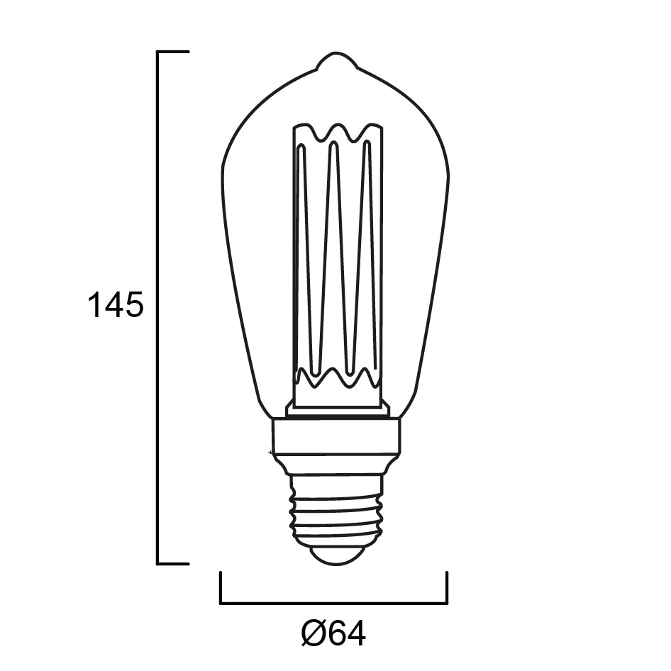 ToLEDo Mirage 2,5W ST64 125LM E27 2000K