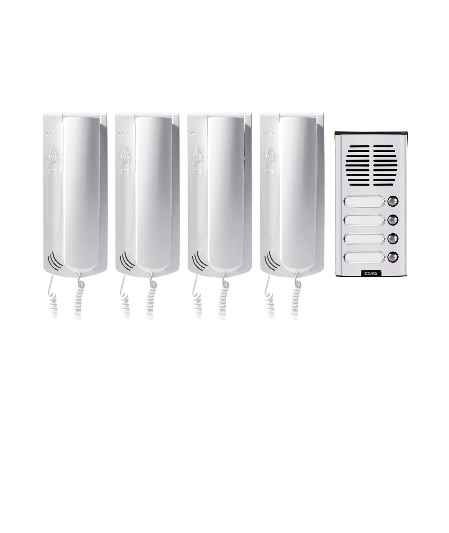 Kit Áudio Porteiro para 4 Habitações Elvox K62K004
