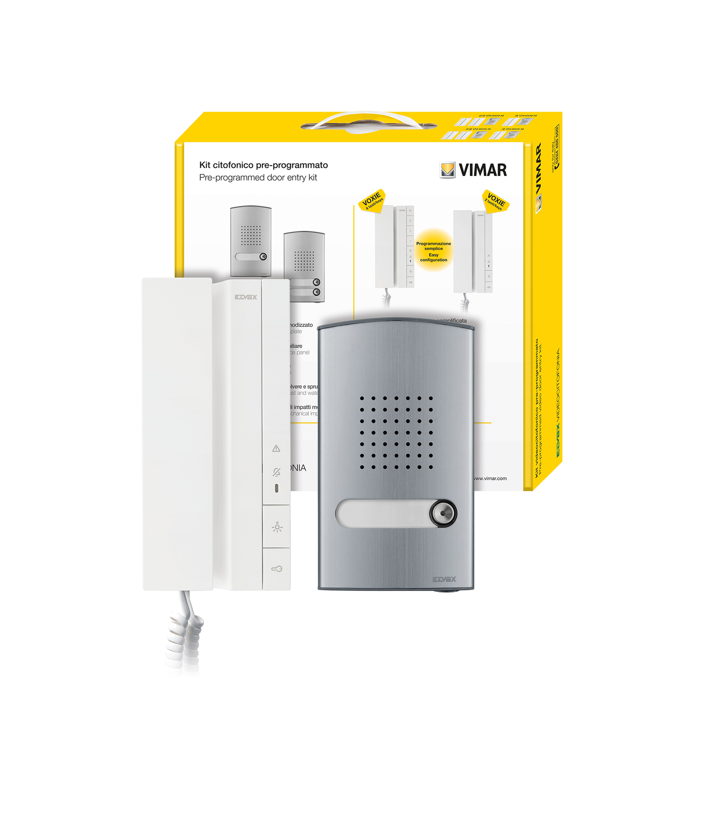 Kit Áudio Porteiro Unifamiliar Voxie Elvox K40540E