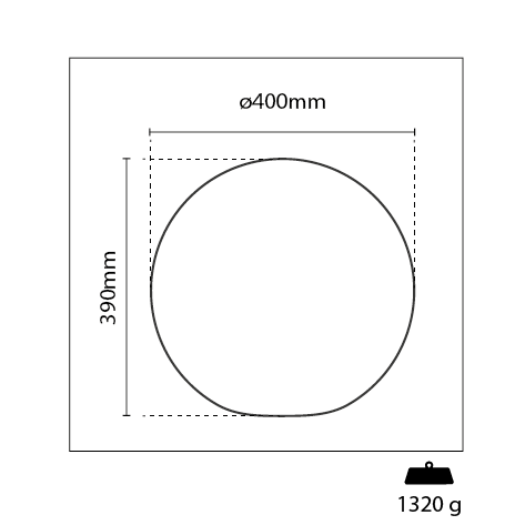 Bola Luminosa para Jardim 0,9W 7lm RGB+3000K - Ø 40cm (carrega com o sol)
