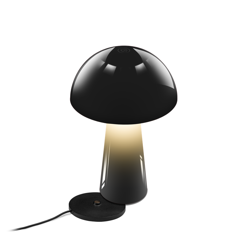 Cocò | Candeeiro de Mesa sem Fios LED 1,5W 100lm 2700K Preto (base de carregamento incluída)