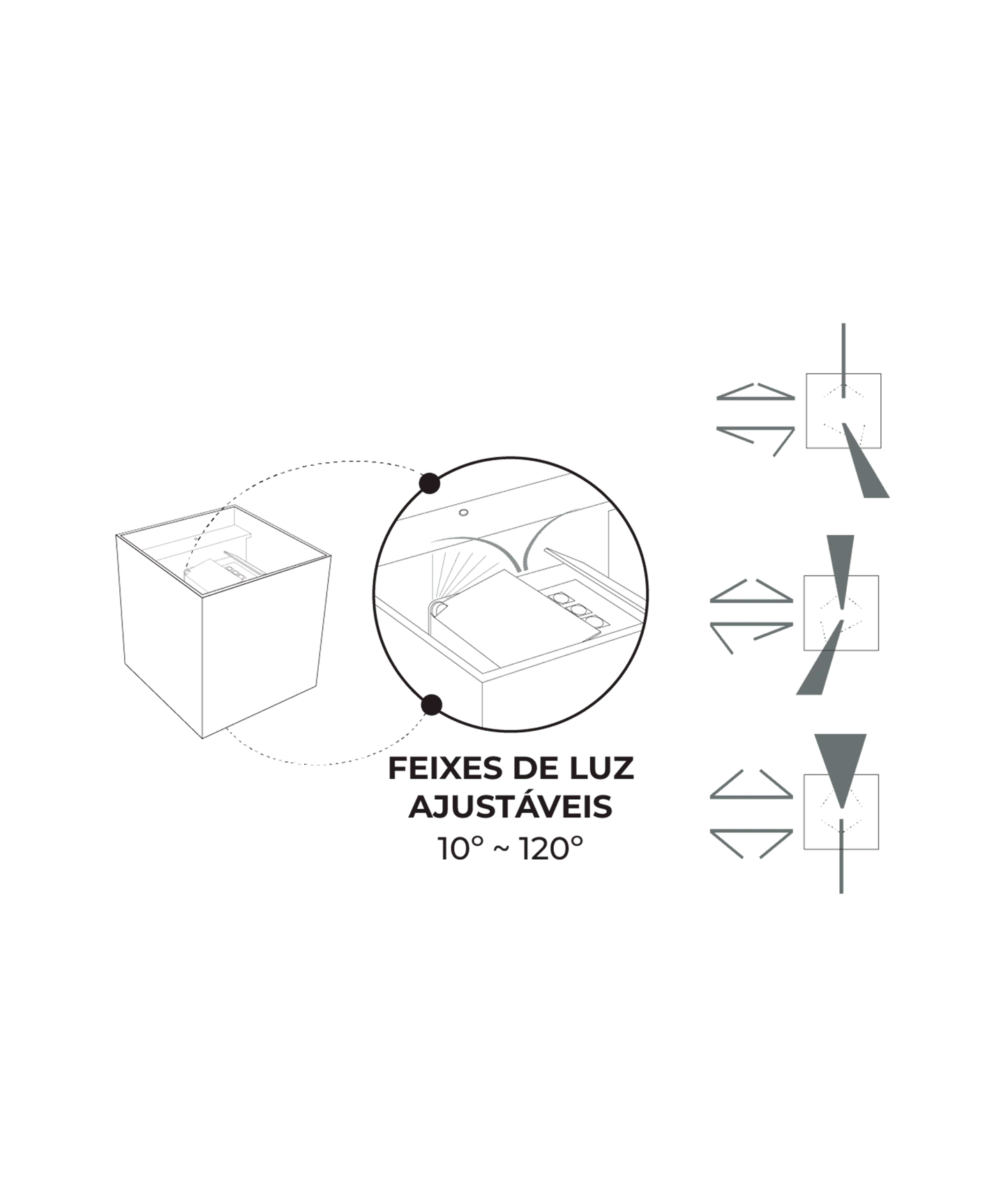 Aplique de Parede Bidirecionável Lótus 10W 850lm & CCT ajustável
