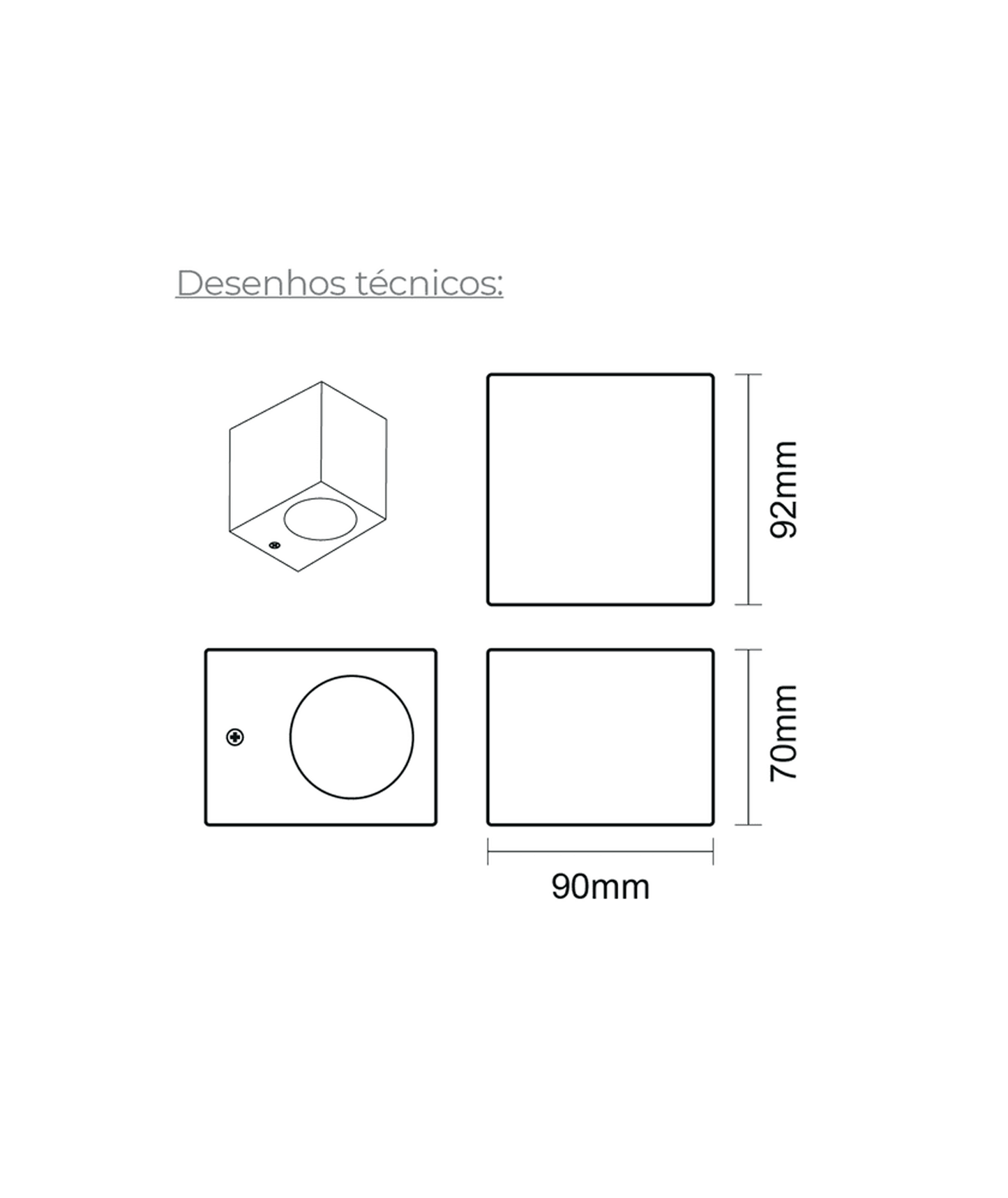 Aplique de Parede Box GU10