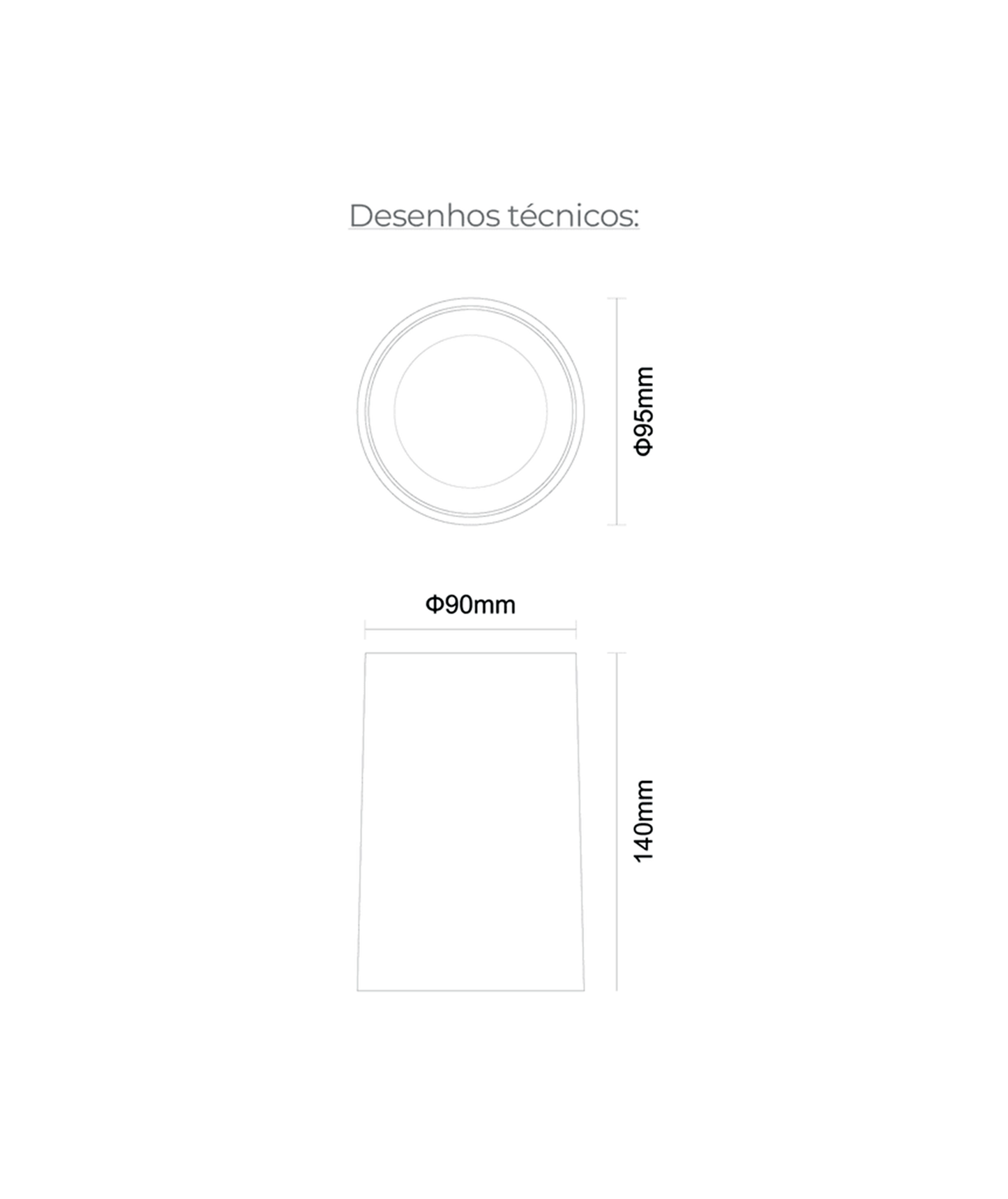 Aplique de Tecto Orbis GU10