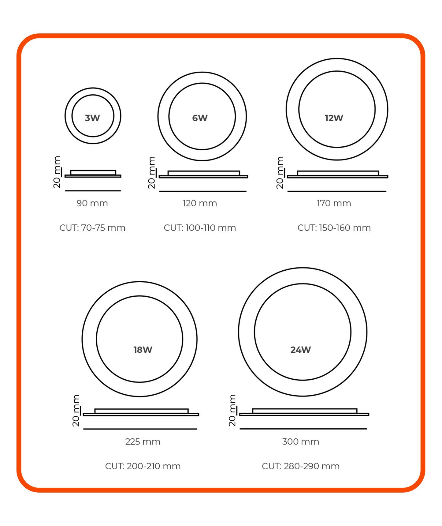 Downlight Encastrar LED Dogma Redondo Prateado 12W 1080LM (3000K/4000K/6000K)