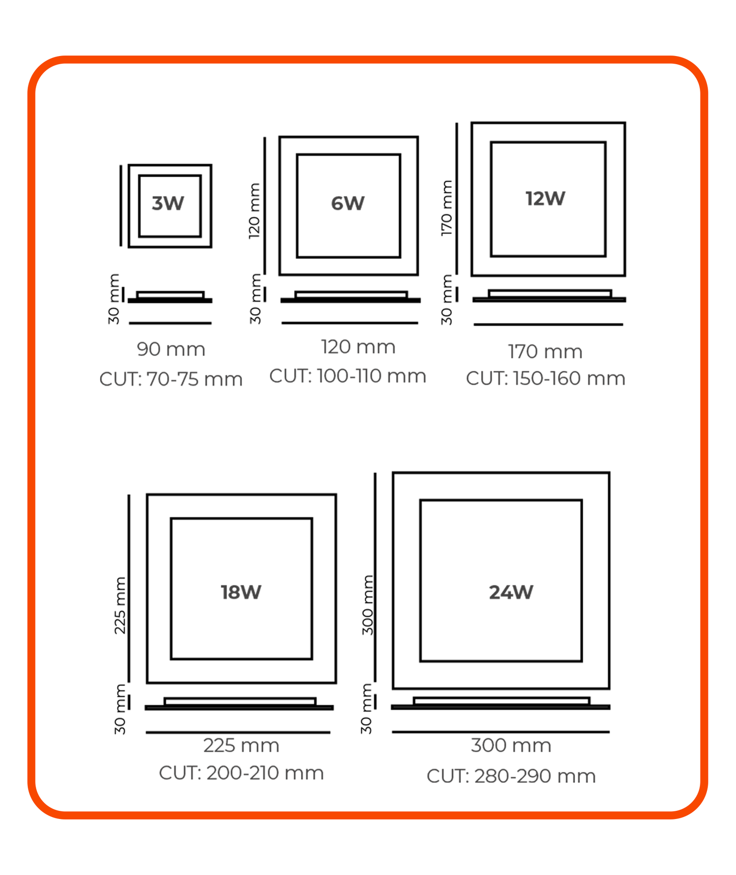 Downlight Encastrar LED Dogma Quadrado Branco 6W 540LM (3000K/4000K/6000K)