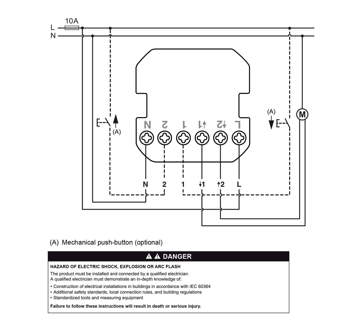 Interruptor de Estores Nova Unica Antracite Wiser