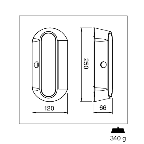 Aplique Solar Aura Oval 5W 500lm 4000K