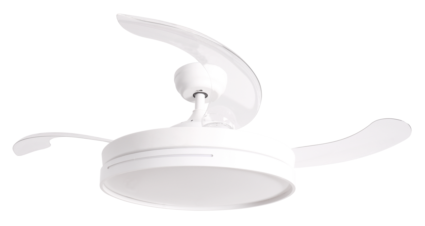 Ventilador LED Sureste B 36W 4100LM & CCT ajustável (Branco/Preto)