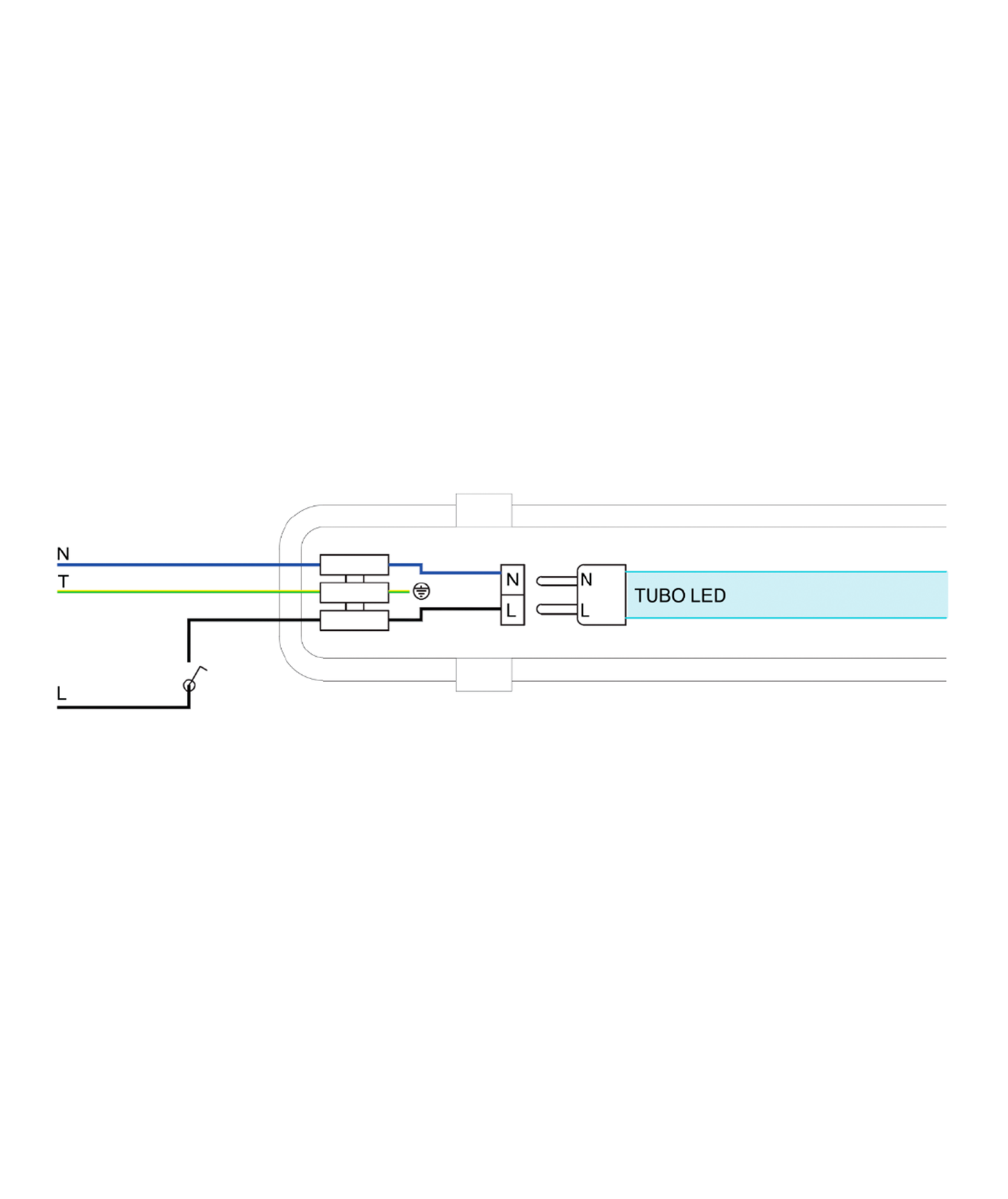 Armadura Estanque Denis Simples IP65