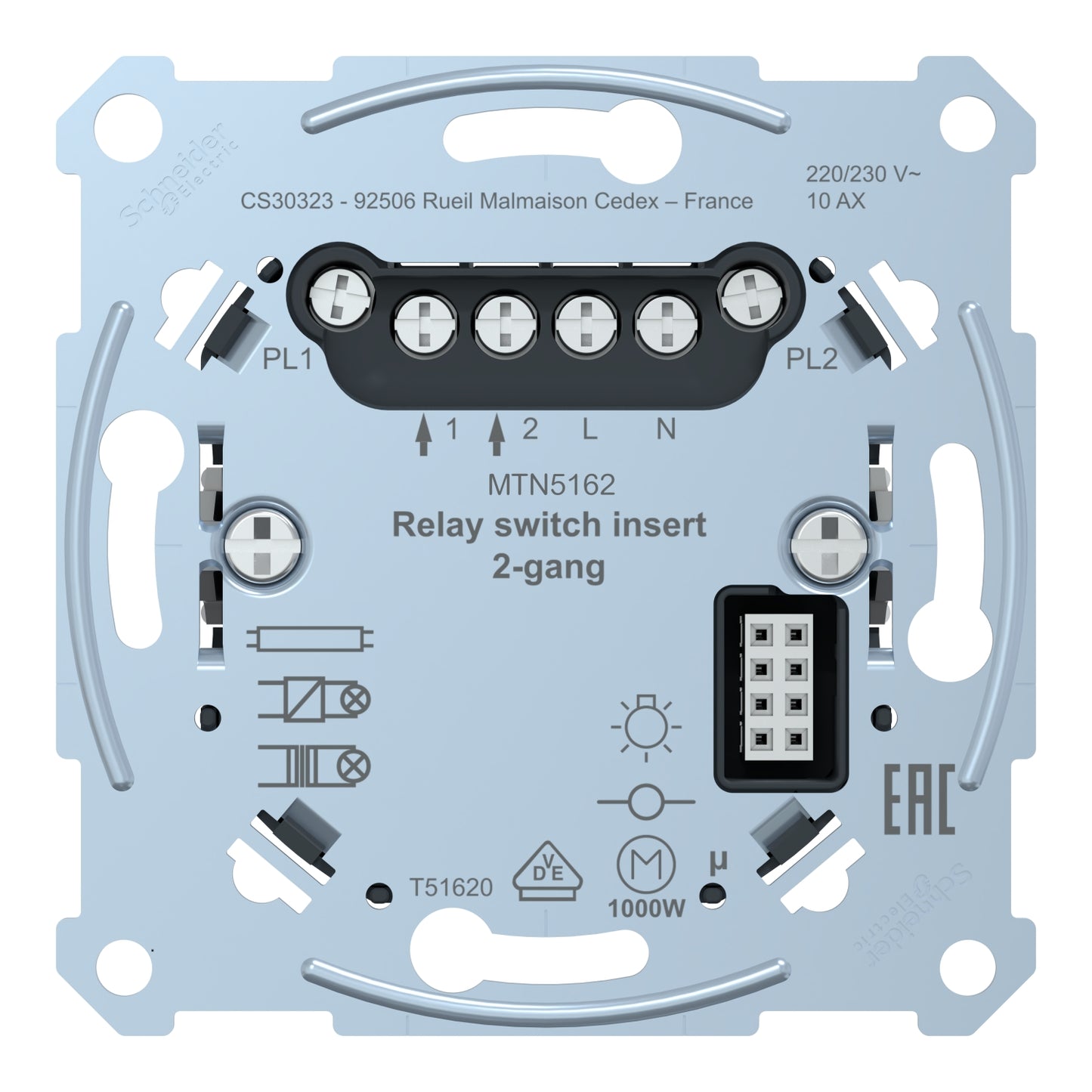 Interruptor Relé Duplo 230V Wiser