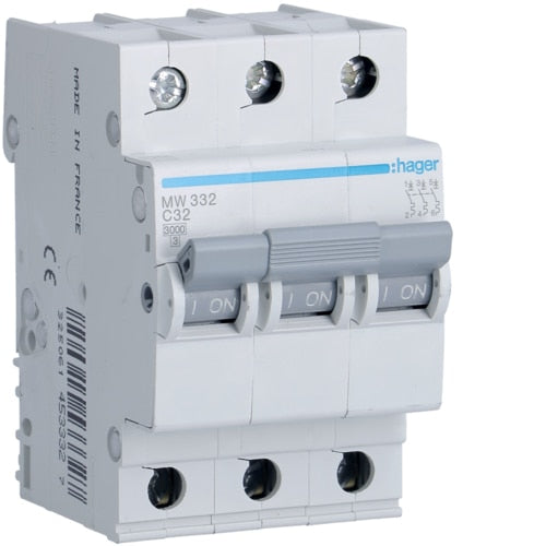 Disjuntor 3P 32A C 3kA 3 Módulos