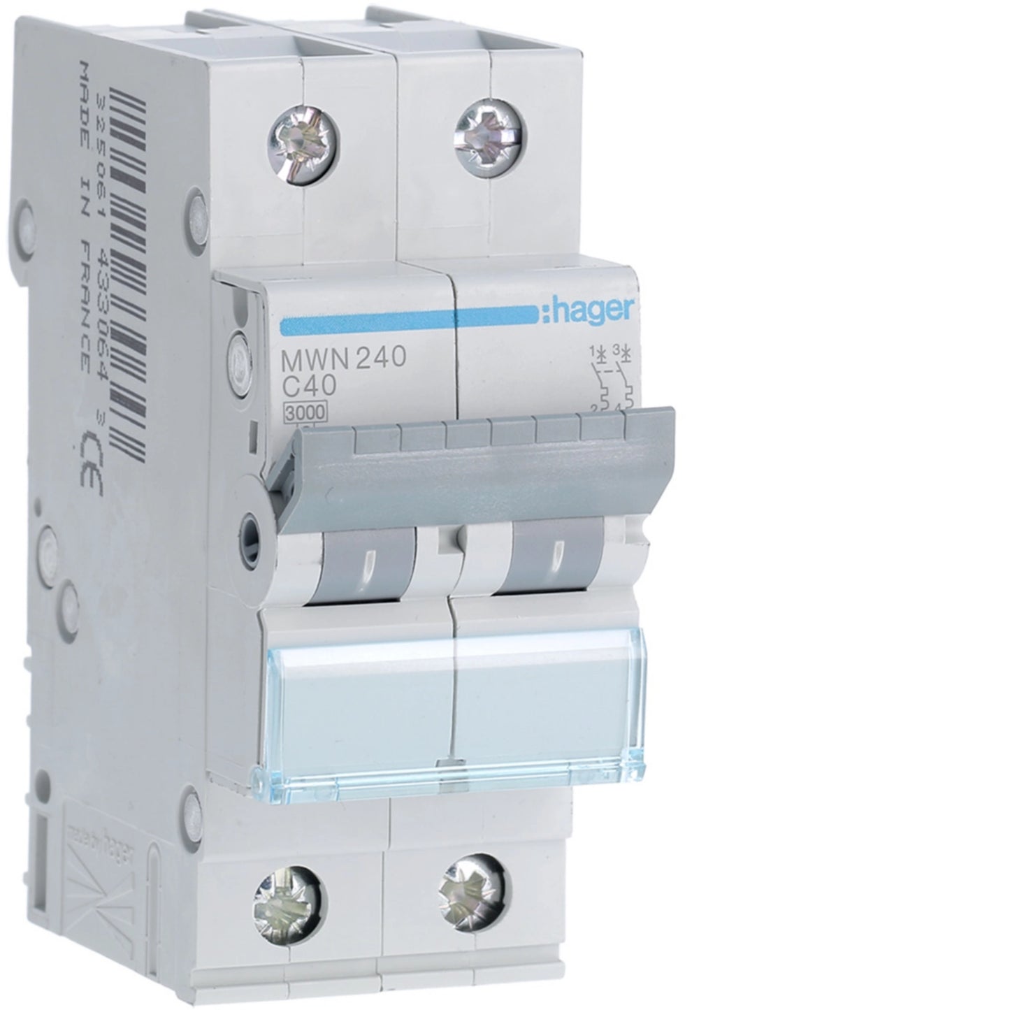 Disjuntor 2P 40A C 3kA 2 Módulos
