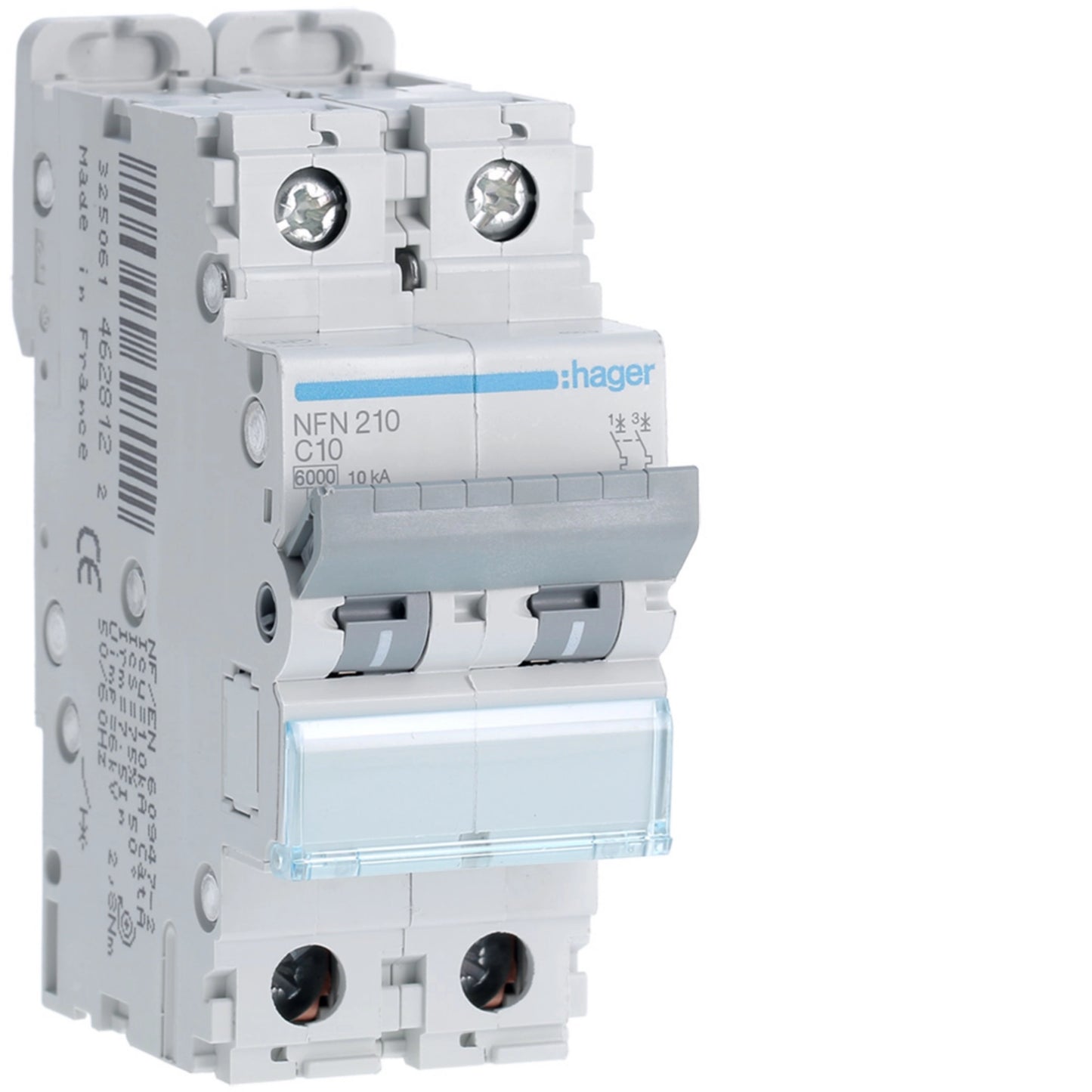 Disjuntor 2P 10A C 6/10kA 2 Módulos