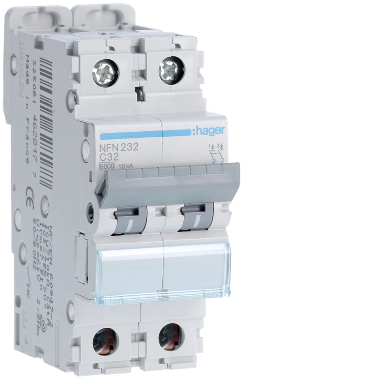 Disjuntor 2P 32A C 6/10kA 2 Módulos