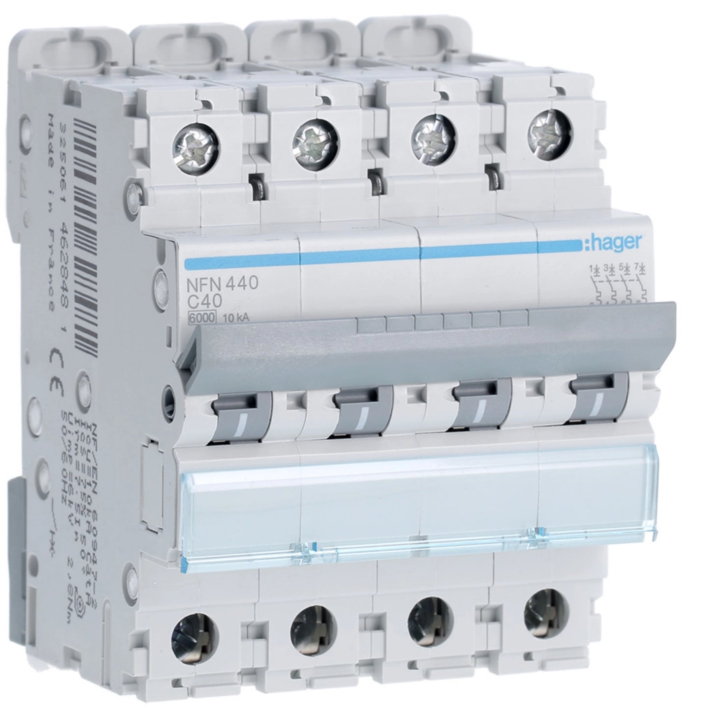 Disjuntor 4P 40A C 6/10kA 4 Módulos