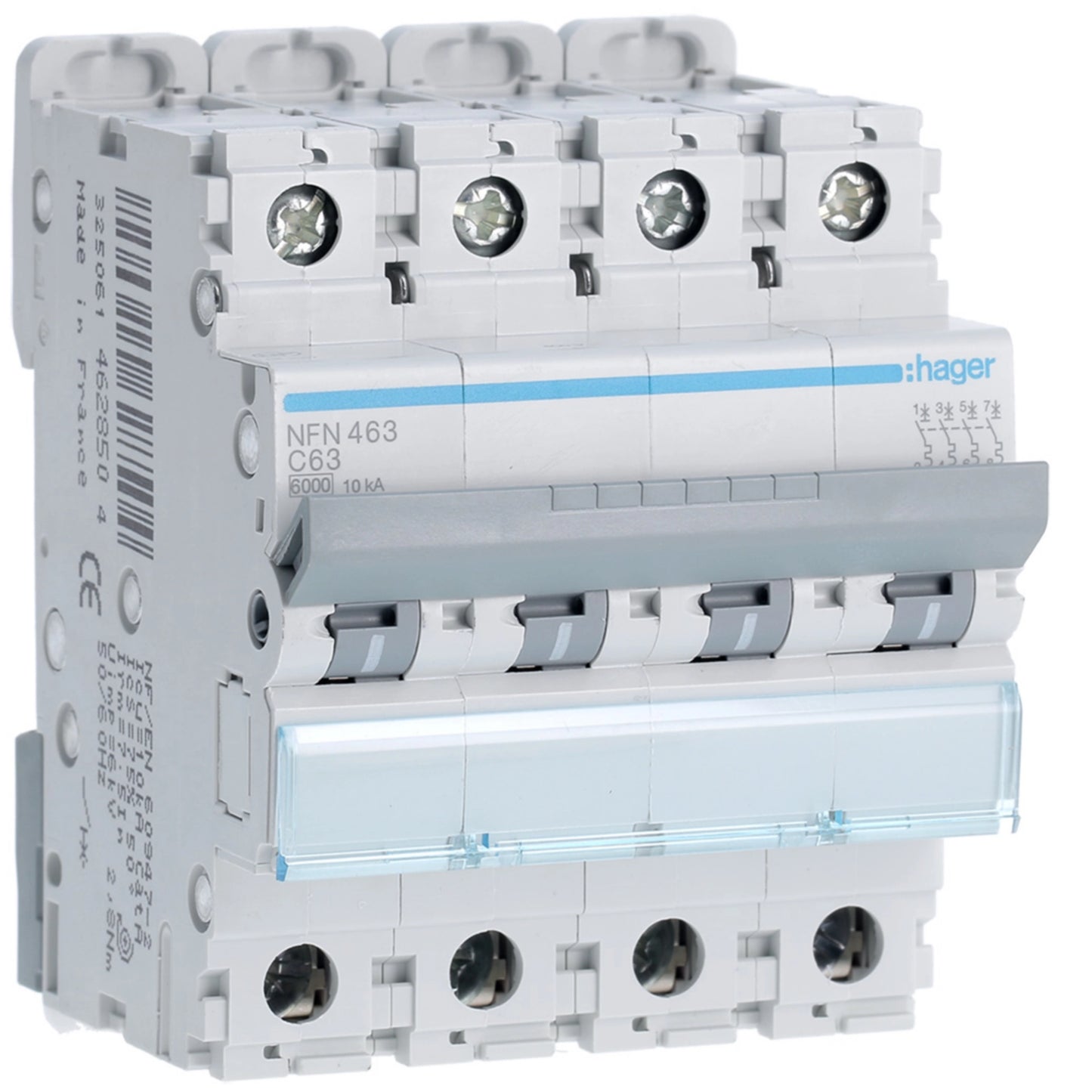 Disjuntor 4P 63A C 6/10kA 4 Módulos
