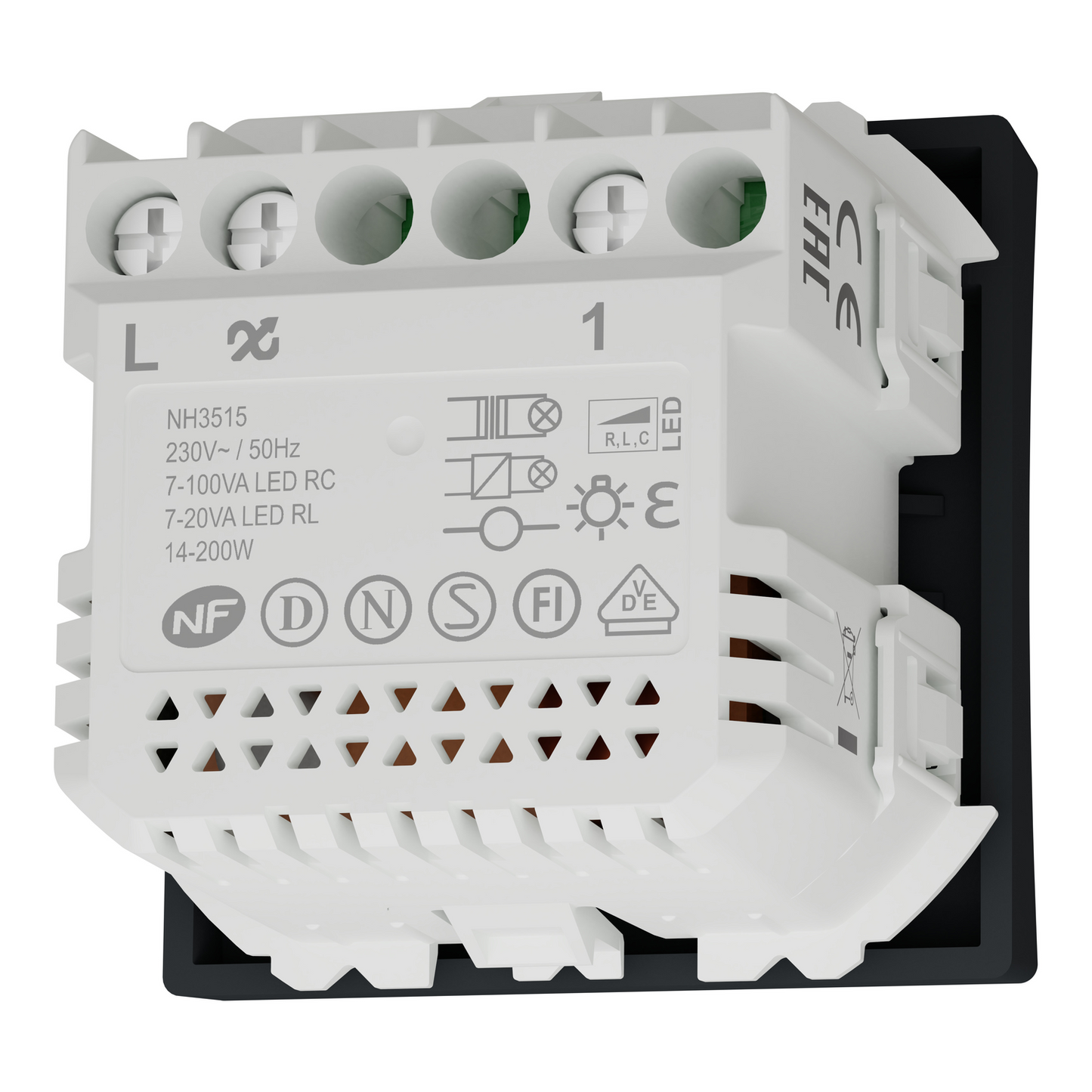 Regulador de Luz Botão de Pressão Nova Unica Wiser Antracite