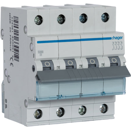 Disjuntor 4P 50A C 3kA 4 Módulos