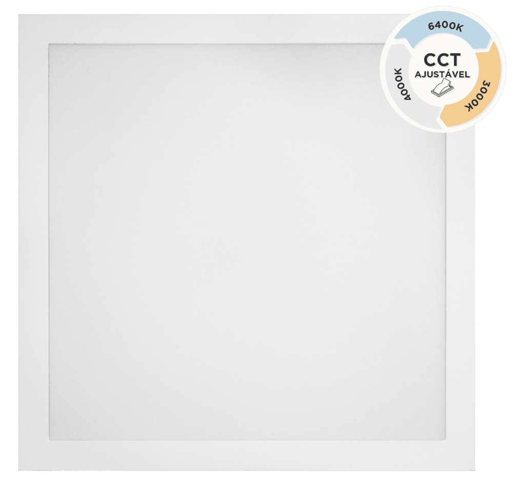 Downlight LED Quadrado Encastre Branco 40W 4000LM & CCT ajustável
