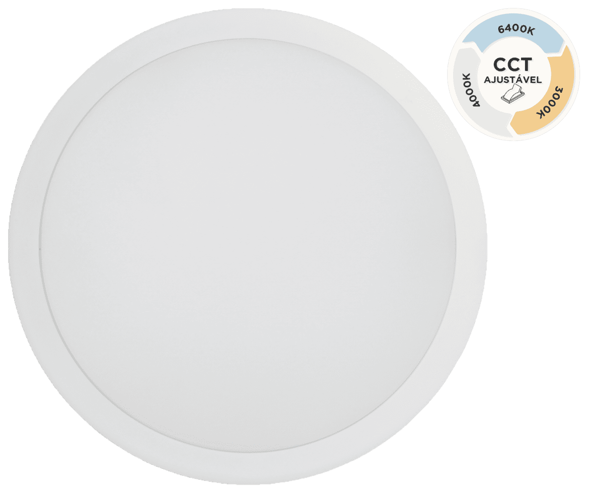 Downlight LED Redondo Encastre Branco 18/20/24W & CCT Ajustável
