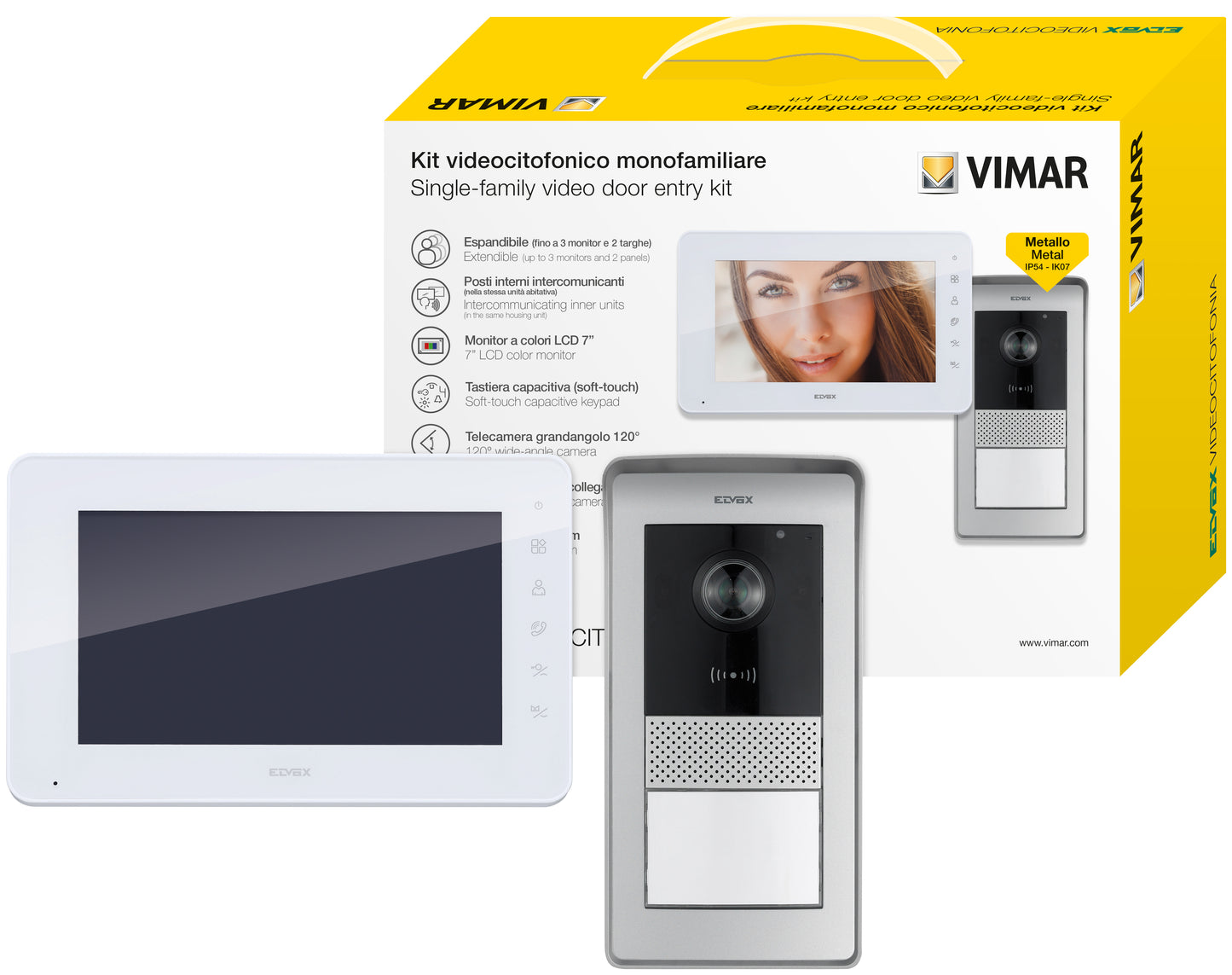 Kit Videoporteiro Unifamiliar c/Monitor 7'' Elvox K42930